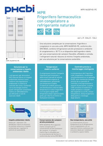 MPR-N450FH-PE Frigorifero farmaceutico con congelatore