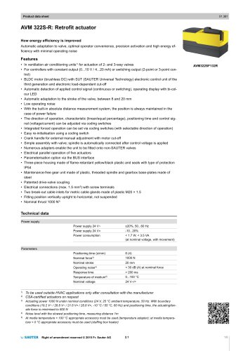 AVM 322S-R: Retrofit actuator