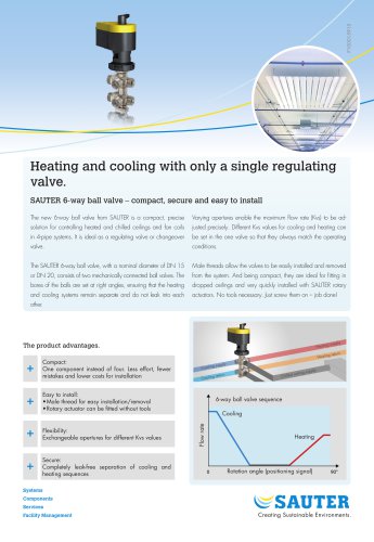 Heating and cooling with only a single regulating  valve.