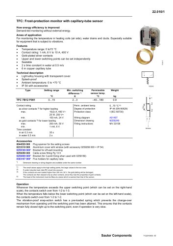 TFC: Frost -protection monitor with capillary- tube sensor