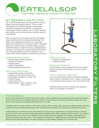 4T Lab Filter Tech Sheet