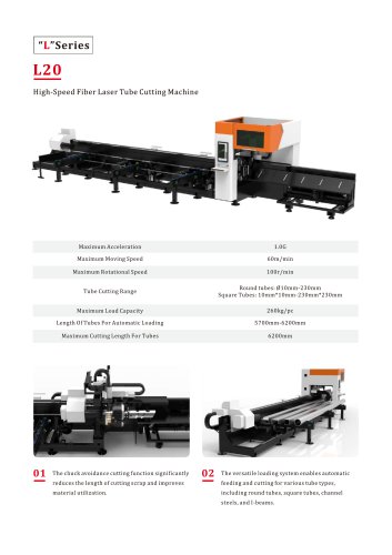Golden Laser Semi-Automatic Laser Tube Cutting Machine L16 L20 L35