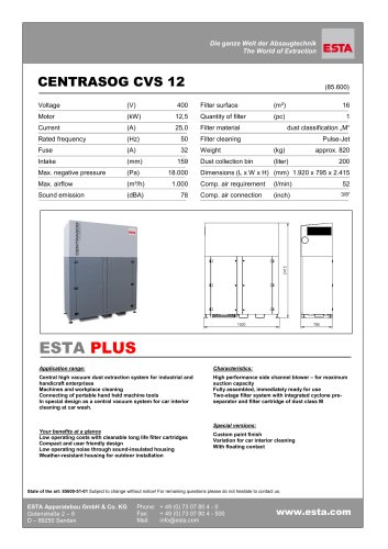 Datasheet Centrasog-CVS 12