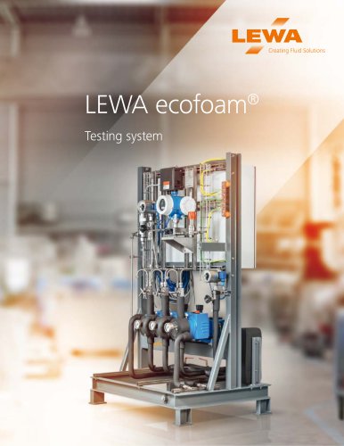 LEWA ecofoam® Testing system