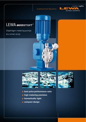 LEWA ecosmart - Diaphragm metering pumps at a smart price