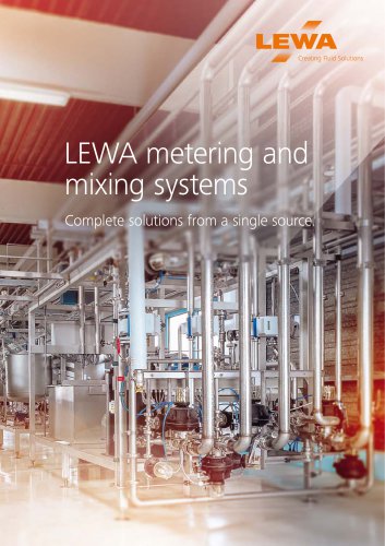 LEWA metering and  mixing systems