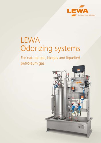 LEWA Odorizing systems For natural gas, biogas and liquefi ed petroleum gas.