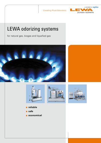 LEWA odorizing systems - for natural gas, biogas and liquefied gas