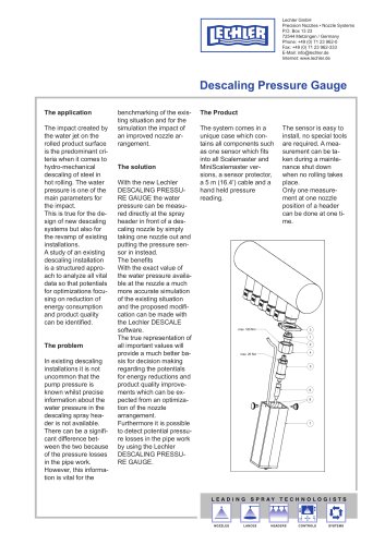 Descaling Pressure Gauge