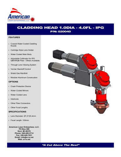 CLADDING HEAD Ø1.0" - f4.0" - IPG FIBER