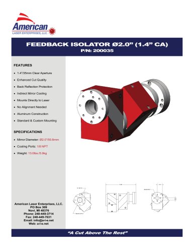 FEEDBACK ISOLATOR Ø2.0"