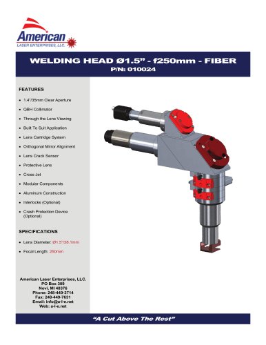 WELDING HEAD Ø1.5" - f250mm - FIBER