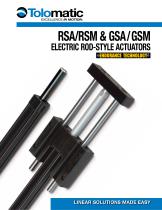 RSA-GSA Rod-Style Screw Drive Actuator Brochure