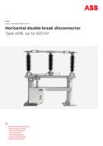 Horizontal double break disconnector Type eDB, up to 420 kV