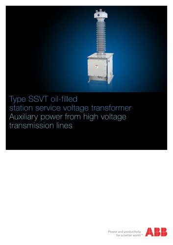 Type SSVT oil-filled station service voltage transformer