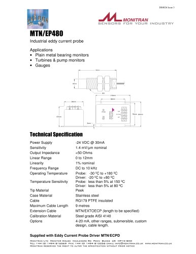 Eddy Current Probe MTN/EP480