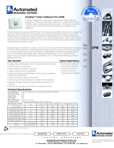 PolyShip? Order Fulfillment Film (OFM)