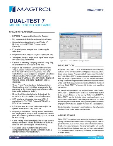 DUAL-TEST | Motor Testing Software