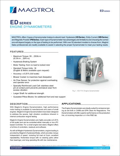 ED Series | Engine Dynamometers