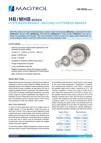 HB/MHB Series | Hysteresis Brake