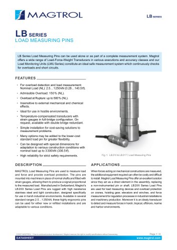 LB Series | Load Measuring Pins