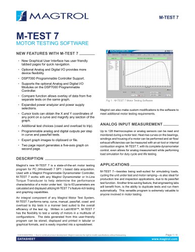 M-TEST 7 | Motor Testing Software