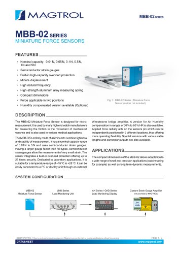 MBB-02 | Miniature Force Sensor