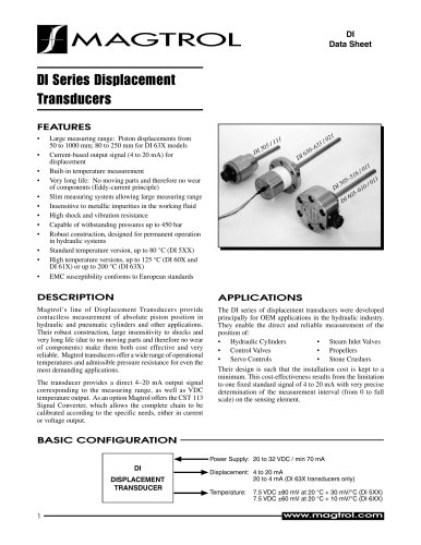 DI Series Displacement Transducers