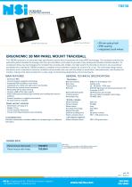 Ergonomical 38 mm panel mount trackballs