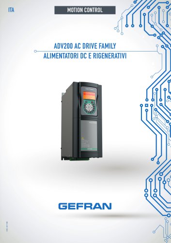 ADV200 AC DRIVE FAMILY ALIMENTATORI DC E RIGENERATIVI