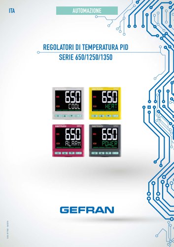 REGOLATORI DI TEMPERATURA PID - SERIE 650/1250/1350