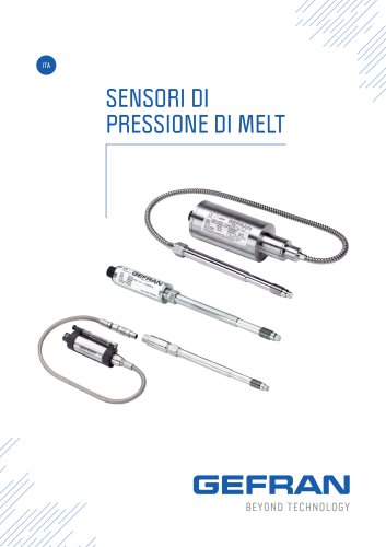 SENSORI DI PRESSIONE DI MELT