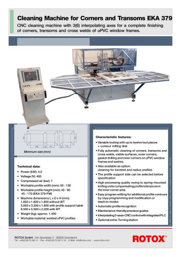 Cleaning Machine for Corners and Transoms EKA 379