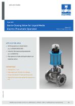 Quick-Closing Valve for Liquid Media - Type KVH (DIN)