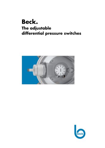 Beck. The adjustable differential pressure switches