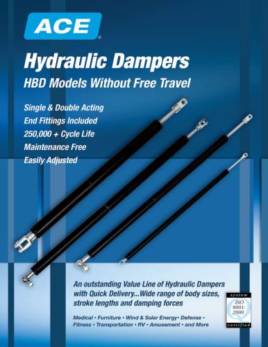 Hydraulic Dampers HBD Models Without Free Travel