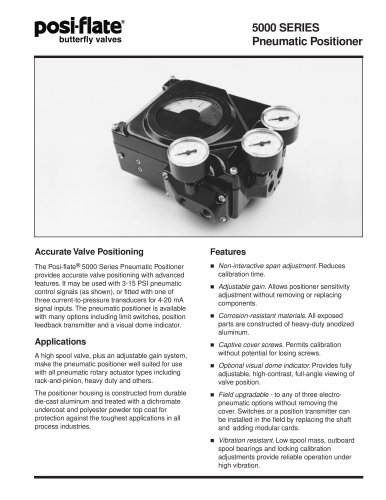 5000 Series Pneumatic Positioner