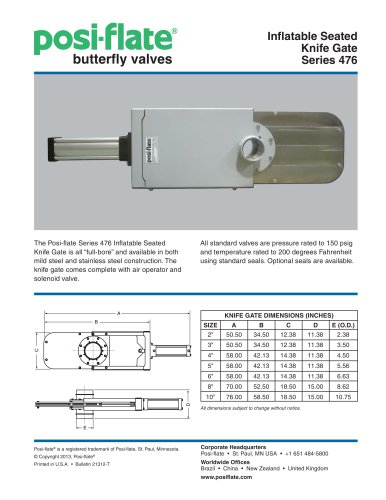 Inflatable Seated Knife Gate Series 476