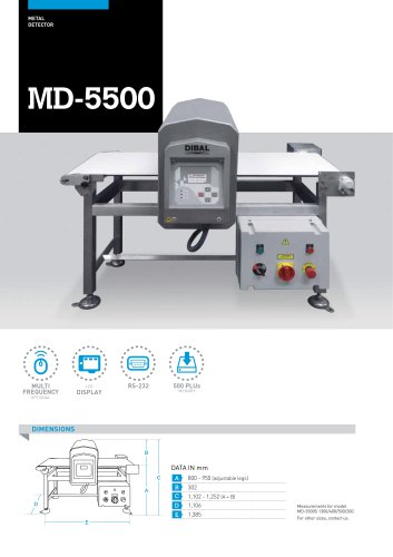 METAL DETECTOR WITH CONVEYOR BELT MD-5500 SERIES