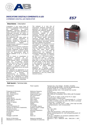 INDICATORE DIGITALE COMBINATO A LED E57