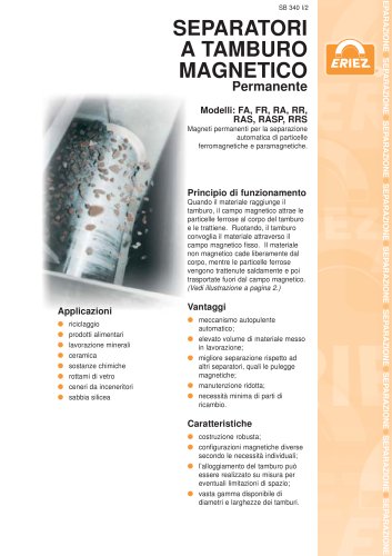 Separatori A Tamburo Magnetico Permanente