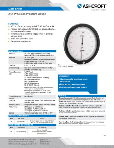 A4A Precision Pressure Gauge