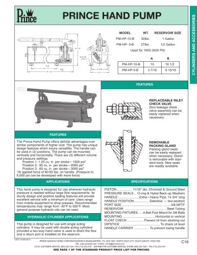 PRINCE HAND PUMP