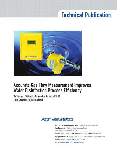 Accurate Gas Flow Measurement Improves Water Disinfection Process Efficiency