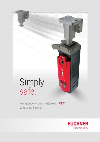 Transponder-coded safety switch CET with guard locking