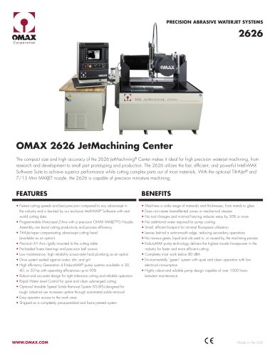 OMAX® 2626 JetMachining® Center