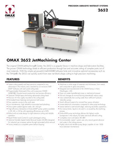 OMAX® 2652 JetMachining® Center