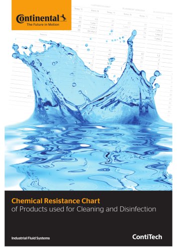 Chemical Resistance Chart of Products used for Cleaning and Disinfection IFS6170