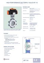 HIGH PERFORMANCE BUTTERFLY VALVE HP 114
