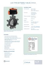 LUG TYPE BUTTERFLY VALVE Z 414-A